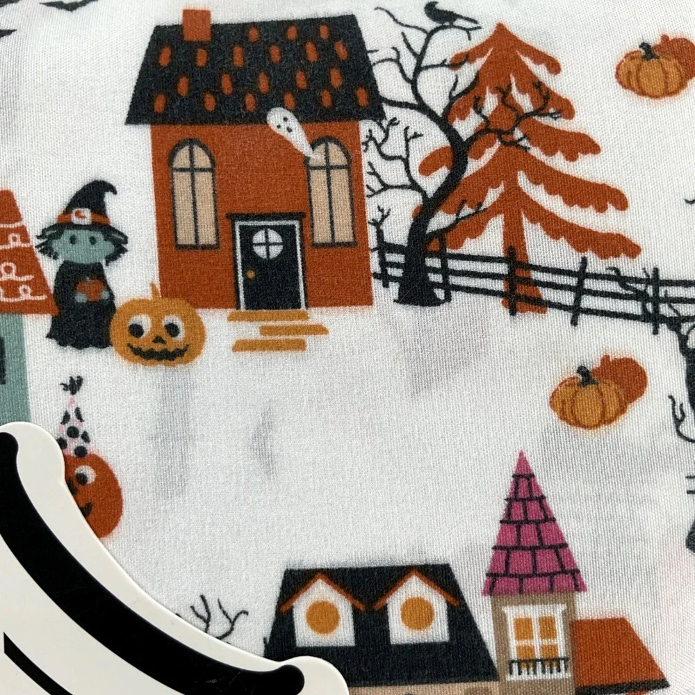 EnVogue Halloween Queen Sheet Set 4pc Haunted Village Ghost Witch Brushed Soft